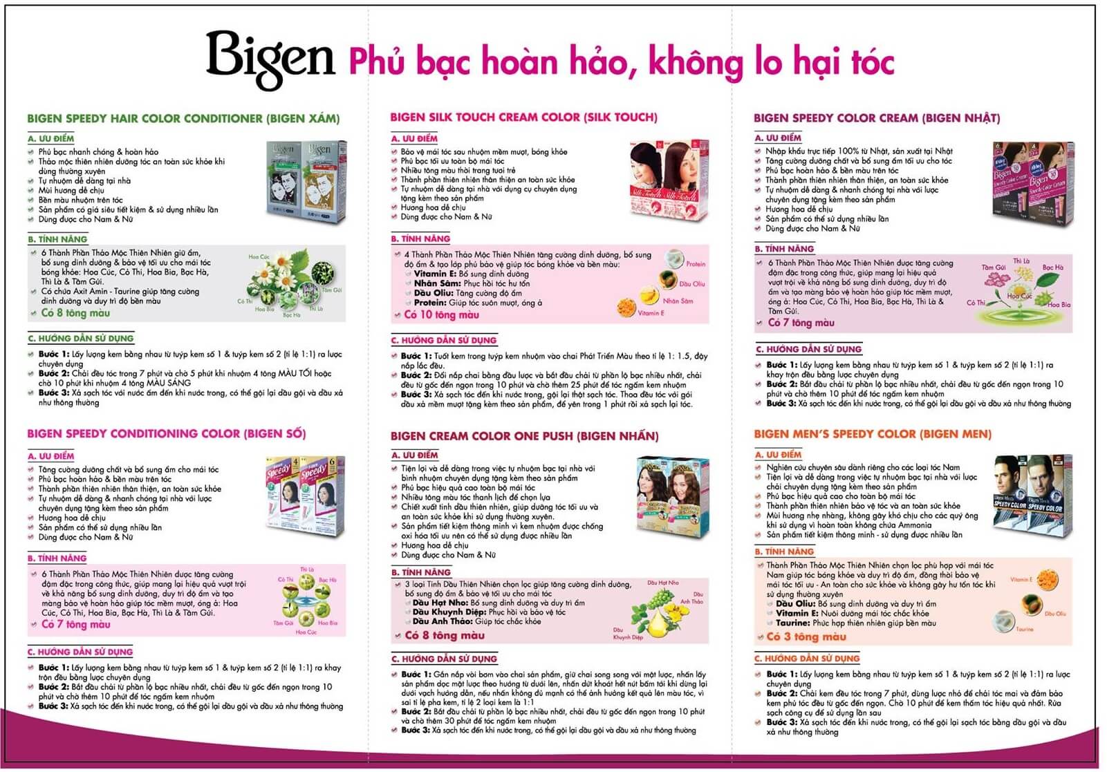 TT Thời Trang bigen-phu-bac-2 Bigen Silk Touch Cream Color (Silk Touch) 
